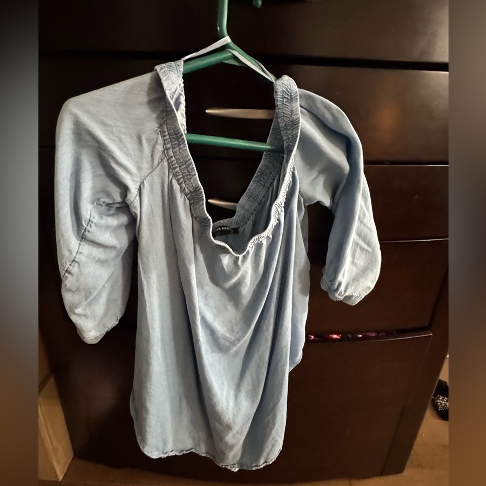 Off the shoulder denim top